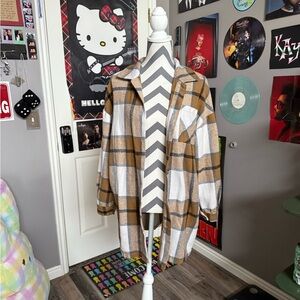 Plaid honey mustard flannel